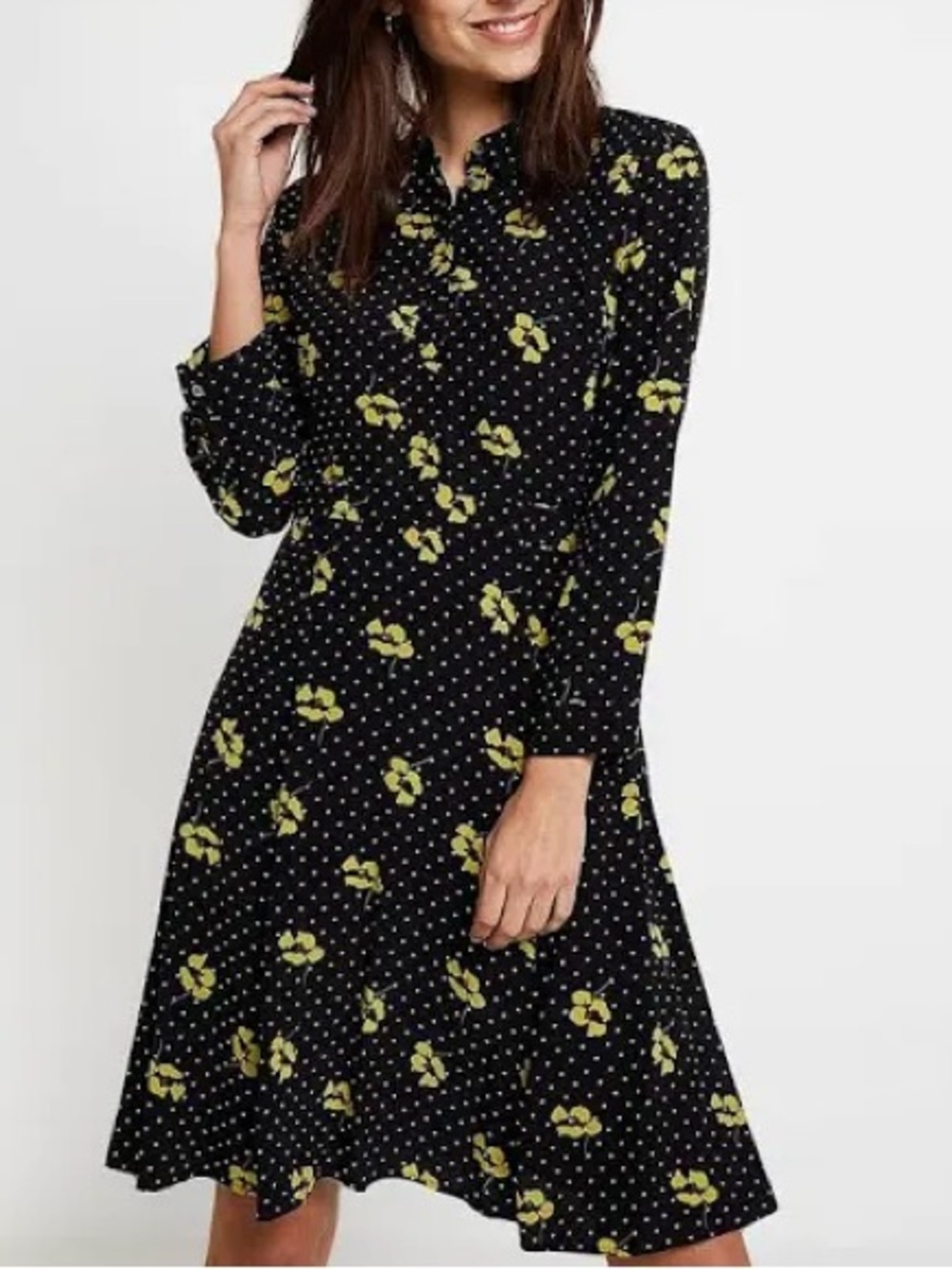 Hobbs London Emberly Dotted Floral Dress Sz 2